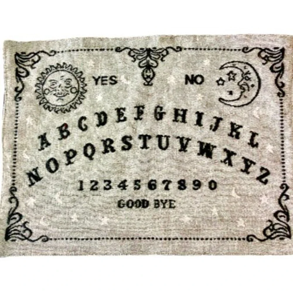 Halloween Tapestry Placemats Set of 4 Ouija Board Planchette Gray 13x18 Spooky